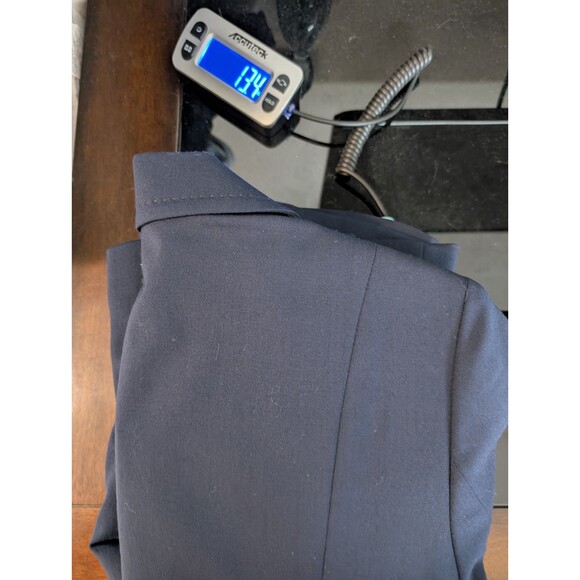 Pendleton Virgin Wool Button Up Blazer Women's 10 Navy Collared Preppy Size 10P - Picture 10 of 10